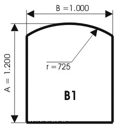 Szyba pod kominek, szkło - wzór B1 - ArtFuego
