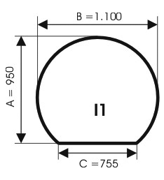 Szyba pod kominek, szkło - wzór I1 - ArtFuego