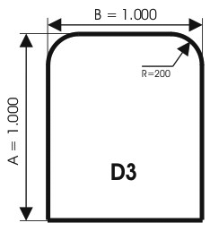 Szyba pod kominek, szkło - wzór D3 - ArtFuego