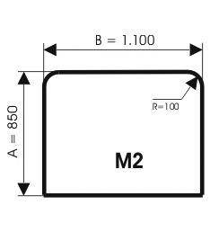 Szyba pod kominek, szkło - wzór M2 - ArtFuego