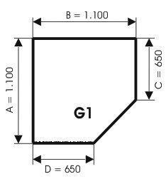 Szyba pod kominek, szkło - wzór G1 - ArtFuego