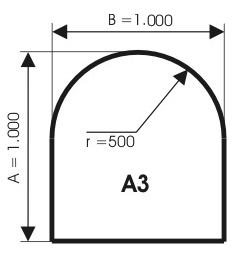 Szyba pod kominek, szkło - wzór A3 - ArtFuego
