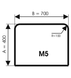 Szyba pod kominek, szkło - wzór M5 - ArtFuego