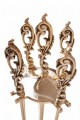 Akcesoria kominkowe z mosiądzu, barokowe złoto - ArtFuego Z-1100-1-PO