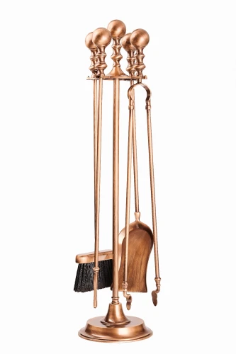 Akcesoria kominkowe z mosiądzu, PATYNA - ArtFuego Z-1104-1-PA