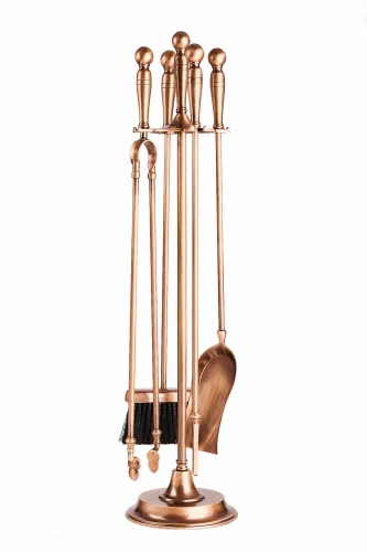 Akcesoria kominkowe z mosiądzu, PATYNA - ArtFuego Z-1105-1-PA