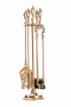 Akcesoria kominkowe z mosiądzu, barokowe złoto - ArtFuego Z-1100-1-PO