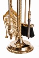 Akcesoria kominkowe z mosiądzu, barokowe złoto - ArtFuego Z-1100-1-PO