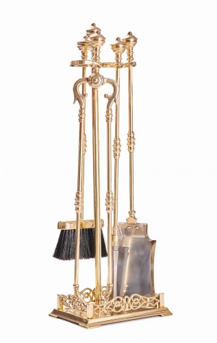 Akcesoria kominkowe z mosiądzu, POŁYSK - ArtFuego Z-1108-1-PO