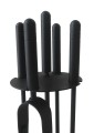 Akcesoria kominkowe ze stali, czarne - ArtFuego Z-3118-2-CZ