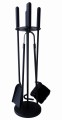 Akcesoria kominkowe ze stali, czarne - ArtFuego Z-3118-2-CZ