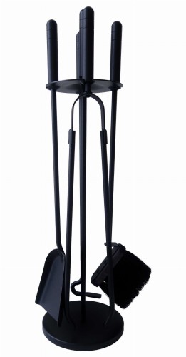 Akcesoria kominkowe ze stali, czarne - ArtFuego Z-3118-2-CZ