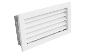 Kratka kominkowa PRO-V 325x170 ze stałą żaluzją, biała - ArtFuego