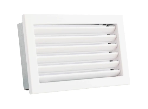Kratka kominkowa PRO-V 325x195 ze stałą żaluzją, biała