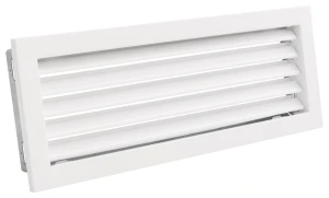 Kratka kominkowa PRO-V 450x170 ze stałą żaluzją, biała - ArtFuego