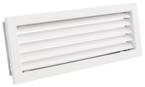 Kratka kominkowa PRO-V 450x170 ze stałą żaluzją, biała