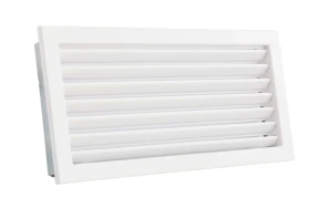 Kratka kominkowa PRO-V 450x220 ze stałą żaluzją, biała - ArtFuego