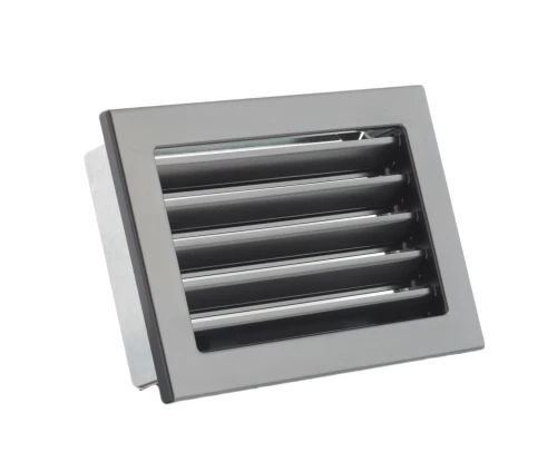 Kratka kominkowa PRO-V 240x170 ze stałą żaluzją, czarna