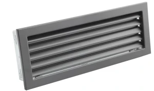 Kratka kominkowa PRO-V 325x170 ze stałą żaluzją, czarna - ArtFuego