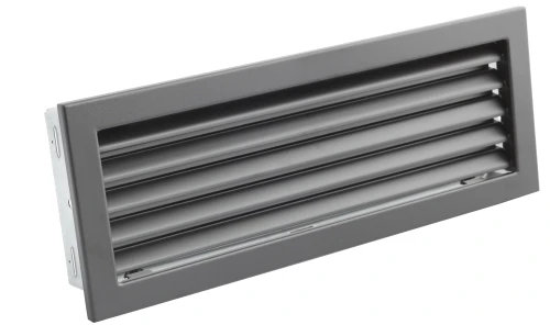 Kratka kominkowa PRO-V 325x170 ze stałą żaluzją, czarna