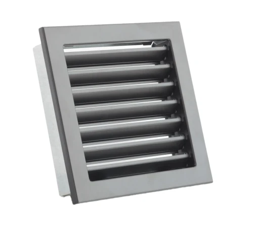 Kratka kominkowa PRO-V 220x220 ze stałą żaluzją, czarna