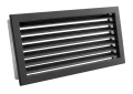 Kratka kominkowa PRO-V 450x220 ze stałą żaluzją, czarna