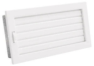 Kratka kominkowa PRO-V 325x170 z ruchomą żaluzją, biała - ArtFuego