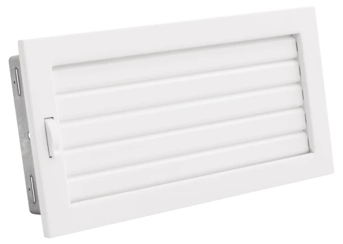 Kratka kominkowa PRO-V 325x170 z ruchomą żaluzją, biała
