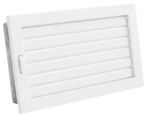 Kratka kominkowa PRO-V 325x195 z ruchomą żaluzją, biała - ArtFuego