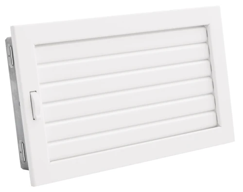 Kratka kominkowa PRO-V 325x195 z ruchomą żaluzją, biała