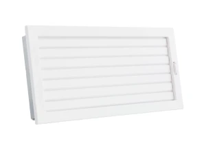 Kratka kominkowa PRO-V 450x240 z ruchomą żaluzją, biała - ArtFuego