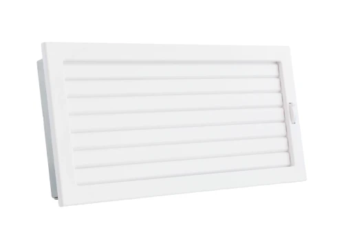 Kratka kominkowa PRO-V 450x240 z ruchomą żaluzją, biała