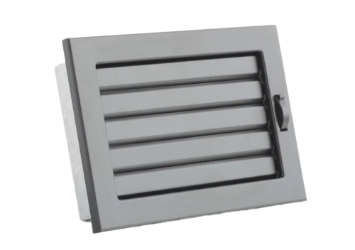 Kratka kominkowa PRO-V 200x145 z ruchomą żaluzją, czarna