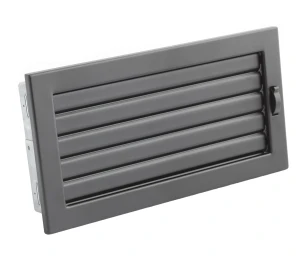 Kratka kominkowa PRO-V 325x170 z ruchomą żaluzją, czarna - ArtFuego