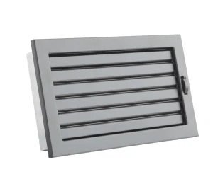 Kratka kominkowa PRO-V 325x195 z ruchomą żaluzją, czarna - ArtFuego