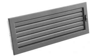Kratka kominkowa PRO-V 450x170 z ruchomą żaluzją, czarna - ArtFuego