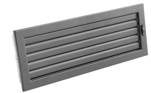 Kratka kominkowa PRO-V 450x170 z ruchomą żaluzją, czarna