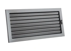 Kratka kominkowa PRO-V 450x240 z ruchomą żaluzją, czarna - ArtFuego
