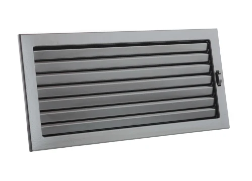 Kratka kominkowa PRO-V 450x240 z ruchomą żaluzją, czarna