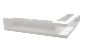 Luft PRO-V OPEN 500x500/70, narożny bez ramki, biały - ArtFuego