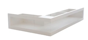 Luft PRO-V OPEN 500x300/70, narożny lewy bez ramki, biały - ArtFuego