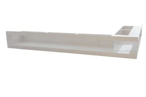 Luft PRO-V OPEN 500x700/70, narożny prawy bez ramki, biały - ArtFuego