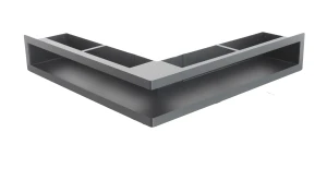 Luft PRO-V OPEN 500x500/70, narożny bez ramki, czarny - ArtFuego