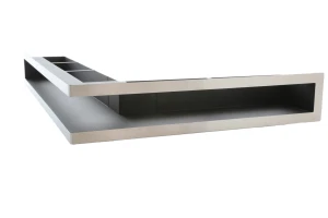 Luft PRO-V OPEN 500x700/100, narożny prawy bez ramki, chromonikiel szlif - ArtFuego