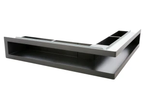 Luft PRO-V OPEN 500x500/100, narożny z ramką, czarny - ArtFuego