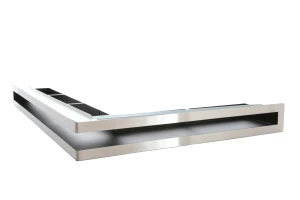 Luft PRO-V OPEN 500x700/100, narożny prawy z ramką, chromonikiel szlif - ArtFuego