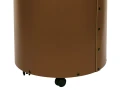 Kosz na drewno, na kółkach, ekoskóra koniakowa - ArtFuego K-4200-2-BR