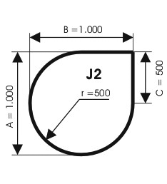 Szyba pod kominek, szkło - wzór J2 - ArtFuego