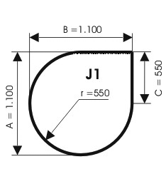 Szyba pod kominek, szkło - wzór J1 - ArtFuego