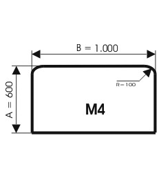 Szyba pod kominek, szkło - wzór M4 - ArtFuego